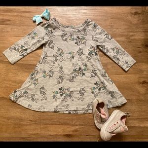 Disney Minnie Mouse Unicorn Long Sleeve Dress